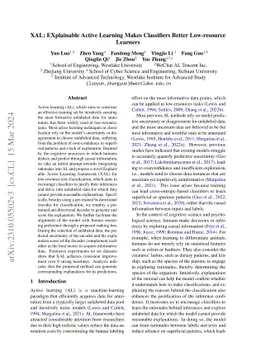XAL: EXplainable Active Learning Makes Classifiers Better Low-resource
  Learners