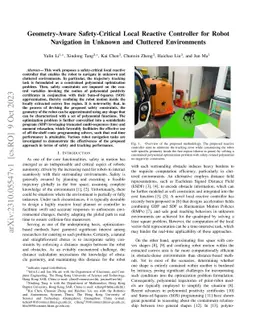 Geometry-Aware Safety-Critical Local Reactive Controller for Robot
  Navigation in Unknown and Cluttered Environments