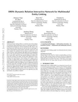 DRIN: Dynamic Relation Interactive Network for Multimodal Entity Linking