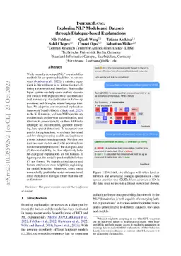 InterroLang: Exploring NLP Models and Datasets through Dialogue-based
  Explanations