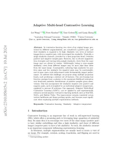 Adaptive Multi-head Contrastive Learning