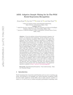 ASM: Adaptive Sample Mining for In-The-Wild Facial Expression
  Recognition