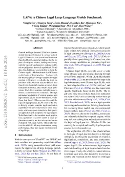 LAiW: A Chinese Legal Large Language Models Benchmark