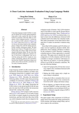 A Closer Look into Automatic Evaluation Using Large Language Models