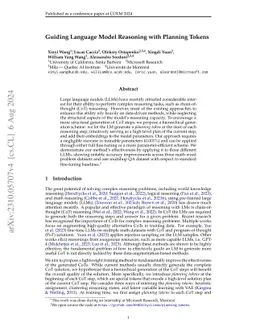 Guiding Language Model Math Reasoning with Planning Tokens