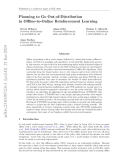 Planning to Go Out-of-Distribution in Offline-to-Online Reinforcement
  Learning