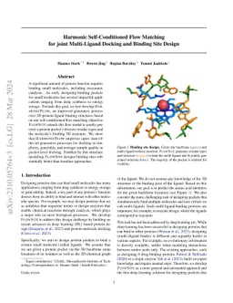 Harmonic Self-Conditioned Flow Matching for Multi-Ligand Docking and
  Binding Site Design
