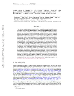 Towards Lossless Dataset Distillation via Difficulty-Aligned Trajectory
  Matching