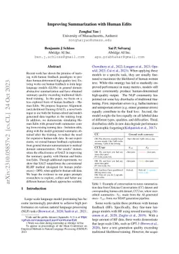 Improving Summarization with Human Edits