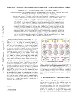 Generative quantum machine learning via denoising diffusion
  probabilistic models