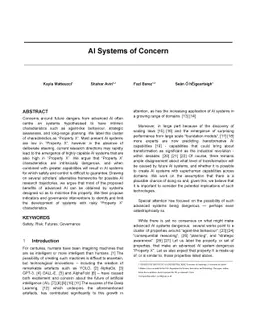 AI Systems of Concern