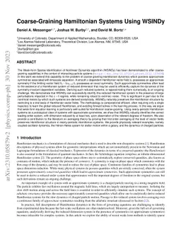 Coarse-Graining Hamiltonian Systems Using WSINDy