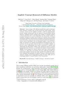 Implicit Concept Removal of Diffusion Models