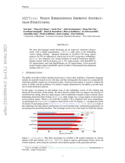 NEFTune: Noisy Embeddings Improve Instruction Finetuning