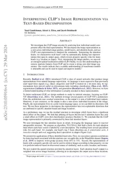 Interpreting CLIP's Image Representation via Text-Based Decomposition