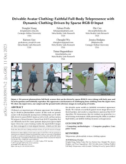 Drivable Avatar Clothing: Faithful Full-Body Telepresence with Dynamic
  Clothing Driven by Sparse RGB-D Input