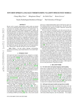 Few-Shot Spoken Language Understanding via Joint Speech-Text Models