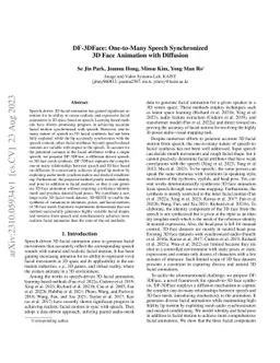 DF-3DFace: One-to-Many Speech Synchronized 3D Face Animation with
  Diffusion