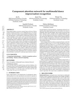 Component attention network for multimodal dance improvisation
  recognition