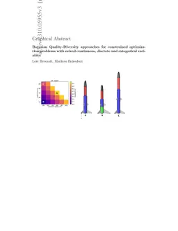 Bayesian Quality-Diversity approaches for constrained optimization
  problems with mixed continuous, discrete and categorical variables