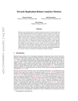 Towards Replication-Robust Analytics Markets