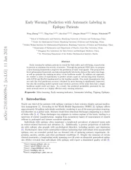 Early Warning Prediction with Automatic Labeling in Epilepsy Patients