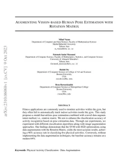 Augmenting Vision-Based Human Pose Estimation with Rotation Matrix