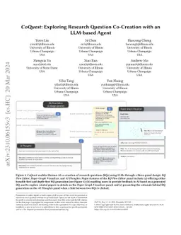 CoQuest: Exploring Research Question Co-Creation with an LLM-based Agent