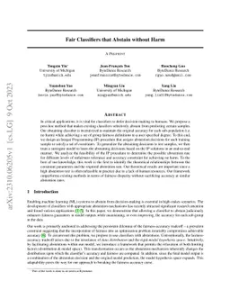 Fair Classifiers that Abstain without Harm