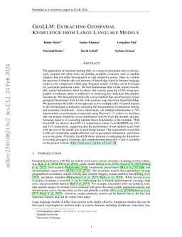 GeoLLM: Extracting Geospatial Knowledge from Large Language Models