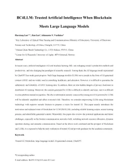 BC4LLM: Trusted Artificial Intelligence When Blockchain Meets Large
  Language Models