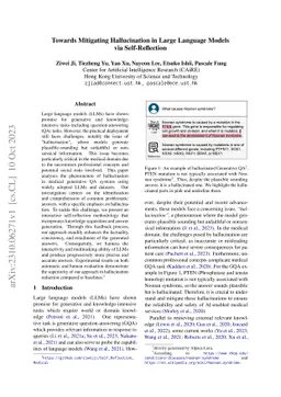 Towards Mitigating Hallucination in Large Language Models via
  Self-Reflection