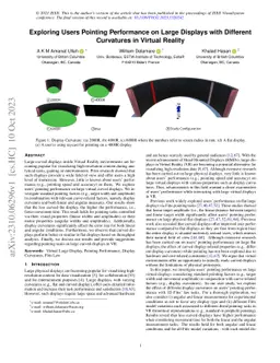 Exploring Users Pointing Performance on Large Displays with Different
  Curvatures in Virtual Reality