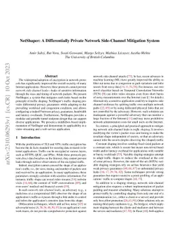 NetShaper: A Differentially Private Network Side-Channel Mitigation
  System