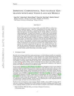 Improving Compositional Text-to-image Generation with Large
  Vision-Language Models