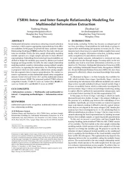 I2SRM: Intra- and Inter-Sample Relationship Modeling for Multimodal
  Information Extraction