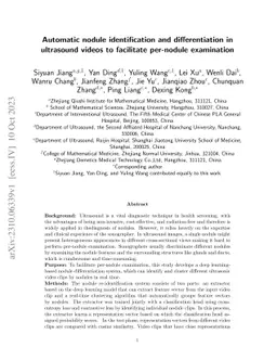 Automatic nodule identification and differentiation in ultrasound videos to facilitate per-nodule examination