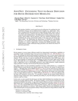 JointNet: Extending Text-to-Image Diffusion for Dense Distribution
  Modeling