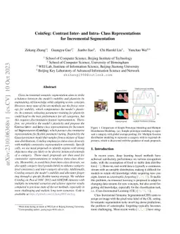 CoinSeg: Contrast Inter- and Intra- Class Representations for
  Incremental Segmentation