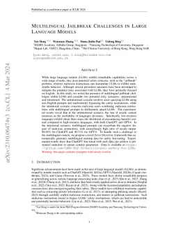 Multilingual Jailbreak Challenges in Large Language Models