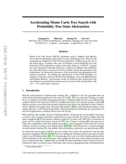 Accelerating Monte Carlo Tree Search with Probability Tree State
  Abstraction
