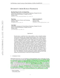 Diversity from Human Feedback