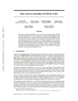 How (not) to ensemble LVLMs for VQA