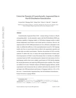 Unlock the Potential of Counterfactually-Augmented Data in
  Out-Of-Distribution Generalization