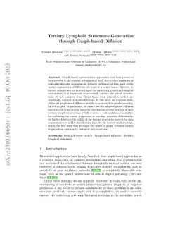Tertiary Lymphoid Structures Generation through Graph-based Diffusion