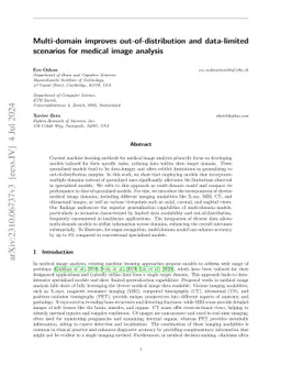 Multi-domain improves out-of-distribution and data-limited scenarios for
  medical image analysis