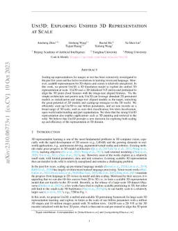 Uni3D: Exploring Unified 3D Representation at Scale