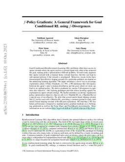 $f$-Policy Gradients: A General Framework for Goal Conditioned RL using
  $f$-Divergences