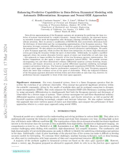 Enhancing Predictive Capabilities in Data-Driven Dynamical Modeling with
  Automatic Differentiation: Koopman and Neural ODE Approaches