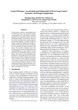 LongLLMLingua: Accelerating and Enhancing LLMs in Long Context Scenarios
  via Prompt Compression